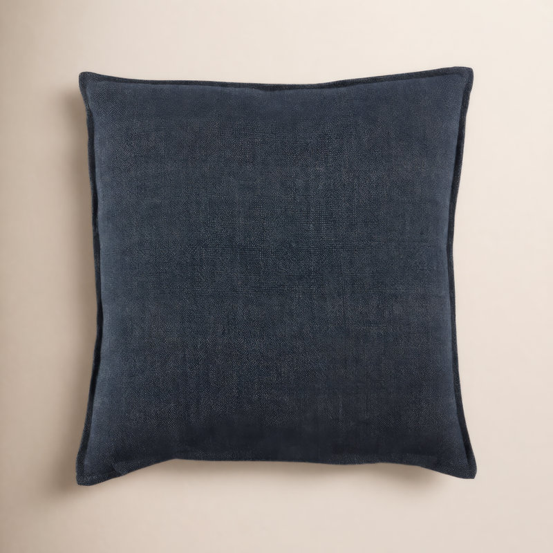Coussin Burbank, Inférieur, 22 po x 22 po, Bleu très foncé