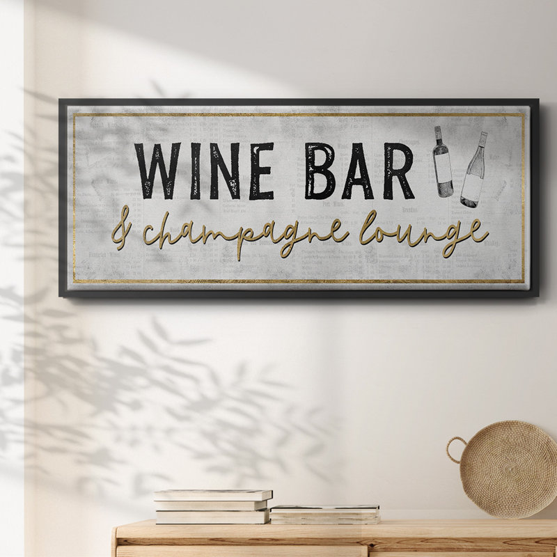 Champagne Lounge- Framed Canvas, 24" H x 60" W