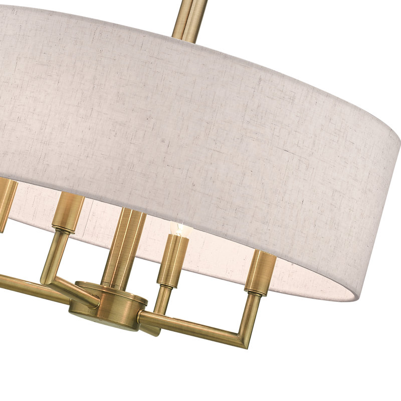Flaire 4-Light Chandelier, Laiton antique