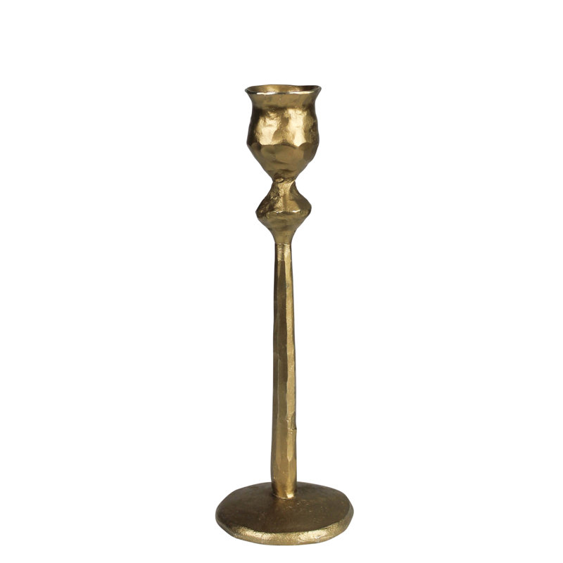 Metal Tabletop Candlestick, 7" H x 2.25" W x 2.25" D