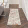 Bordas Abstract Modern Machine Woven Area Rug Area Rug in Ivory/Rust