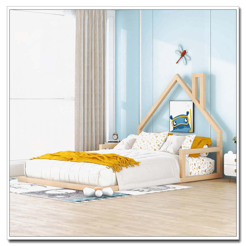 House-shaped Headboard, Full, Natural