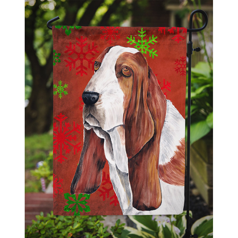 Drapeau rouge et vert Vart, Basset hound 1