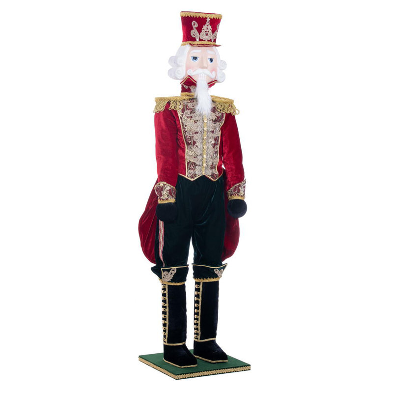 Poupée casse-noisette de luxe rouge 6 pi 6 po Vickerman.
