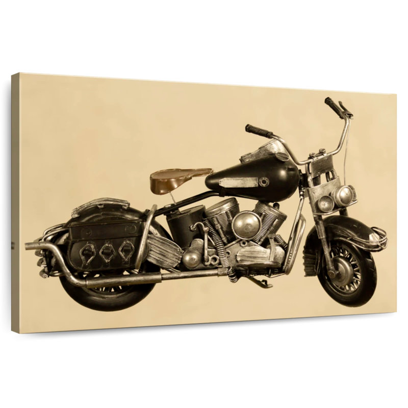 Old Motorcycle, 26" H x 39" W