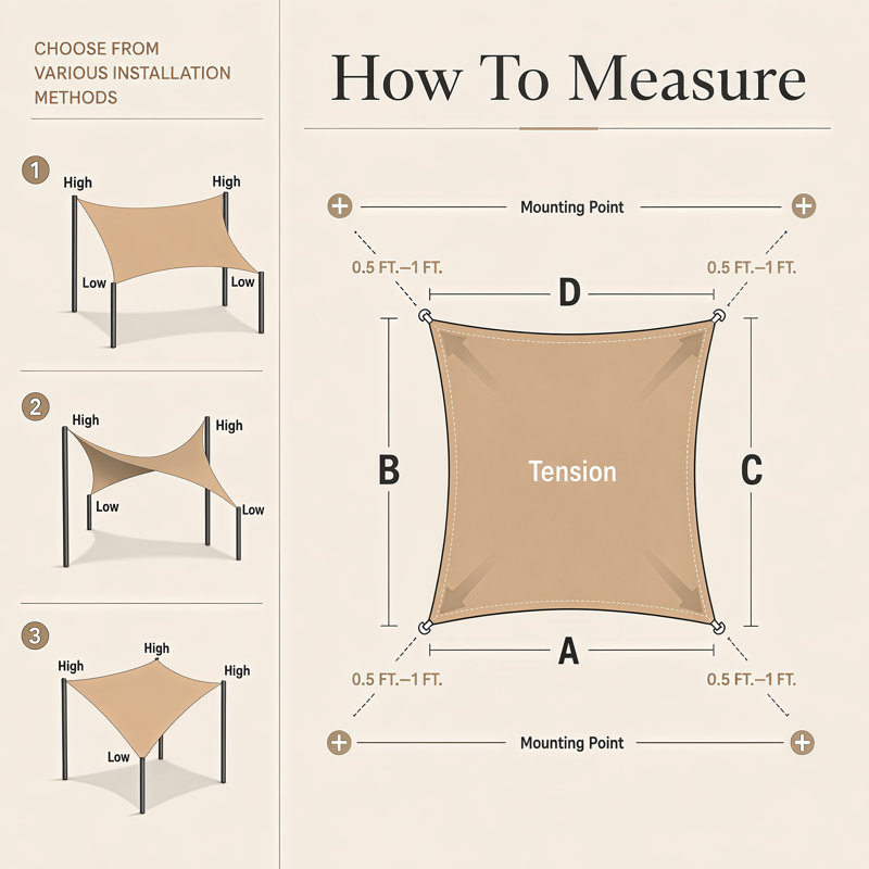 Voile d'ombrage Amgo Customize, 6 pi x 19 pi, Vert