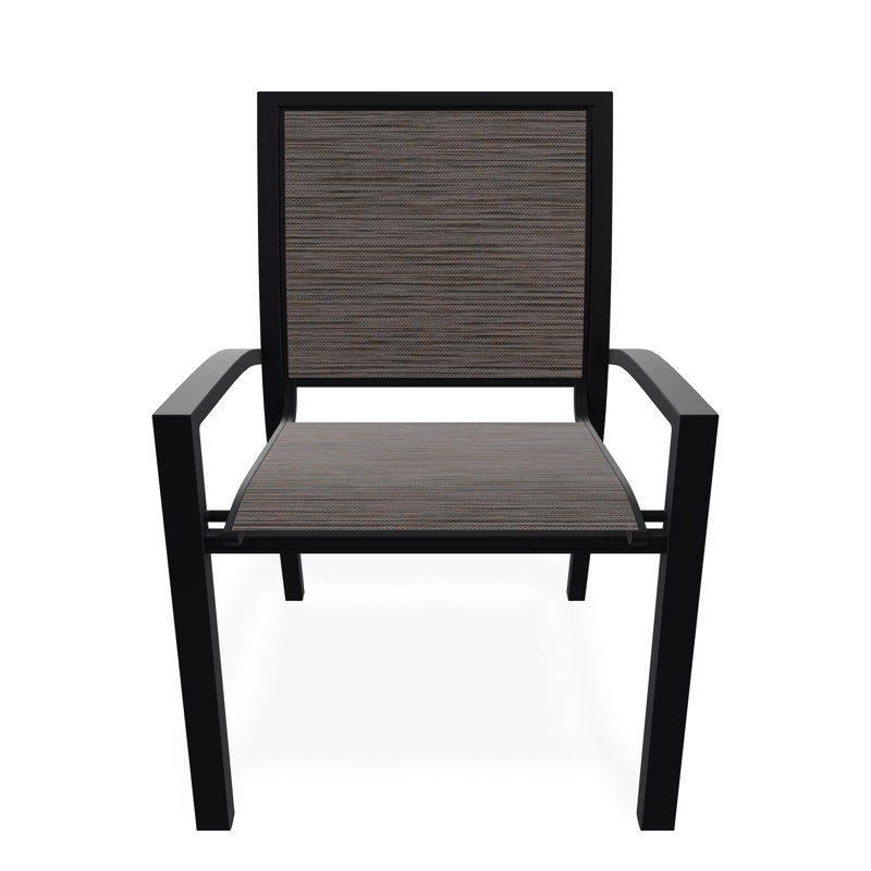 Chaise de café empilable Kendall, Noir, James