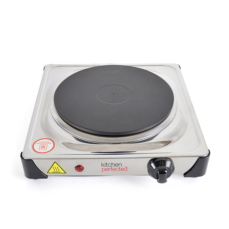 Kitchen Perfected Electric Single Hotplate, Silver/Grey