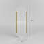 Modern Gold Wall Mirror, 19.7 x 59.1 inches | 100% Metal Construction, Durable & Elegant Design | Perfect for Home Decor, Entryway, or Living Room | Space-Saving & Stylish Accent Piece