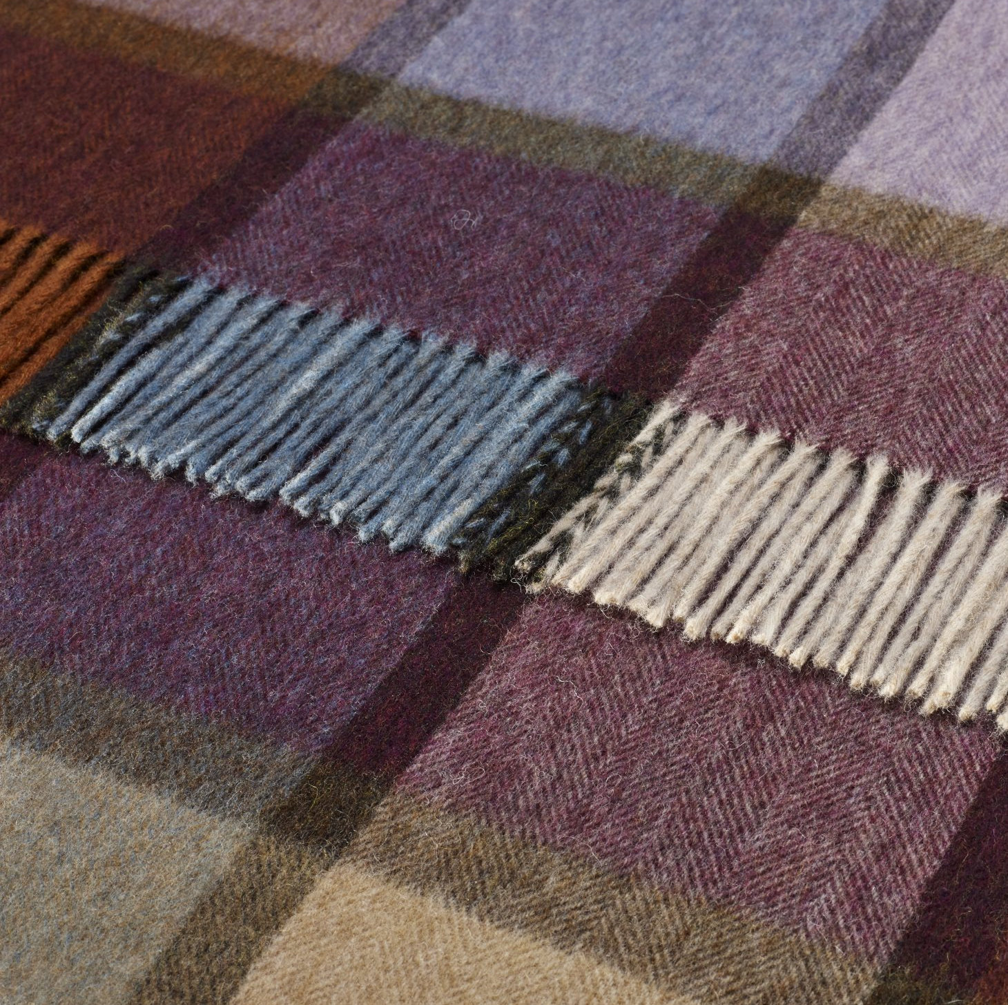 Kenyon Handwoven Wool Throw Blanket, Damson