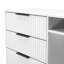 Fluted 3 Drawer TV Unit-1593494307