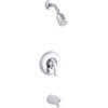 Coralais Bath/Shower Trim Set with Lever Handle and Slip-Fit Spout