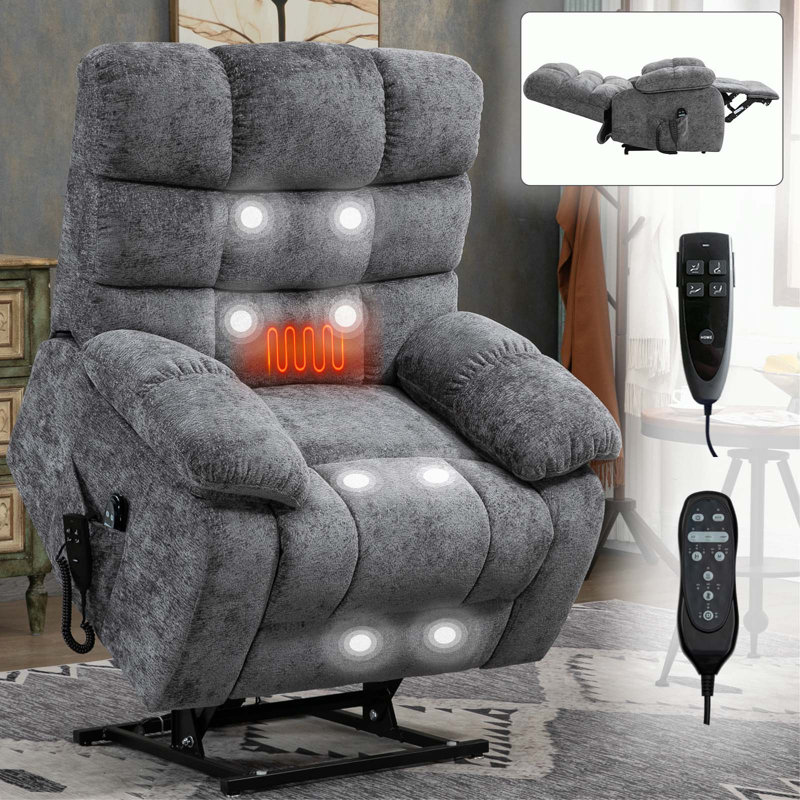 Large Electric Power Lift Recliners with Power-Remote