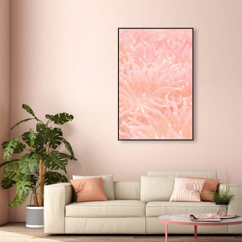 Deep Sea Flowers Print by Oliver Gal, 16"H x 11"W, Black Floater Frame