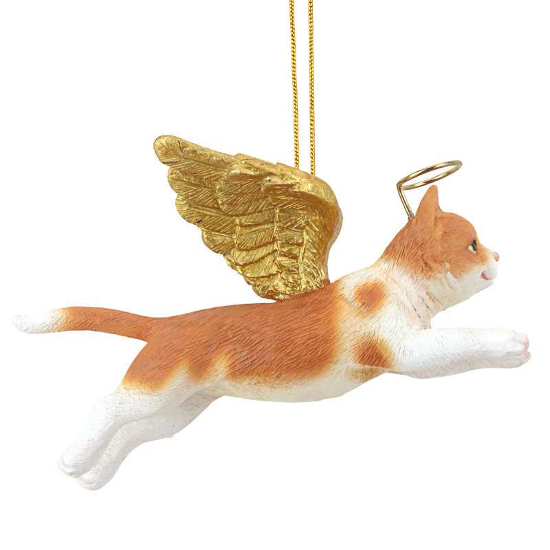 Feline Tabby Cat Angel Holiday Ornament