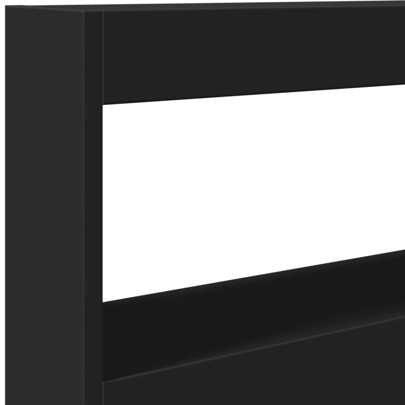 Cedria Bookcase Headboard, Small Double - 120 x 190 cm, Black