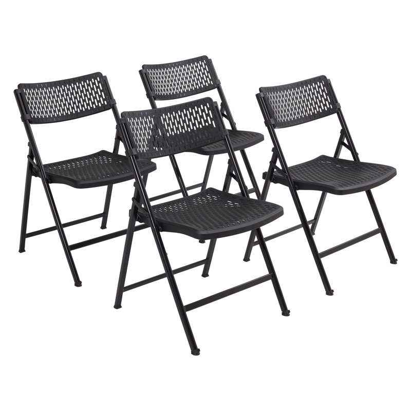 Chaise pliante en plastique Airflex Series Premium, Noir