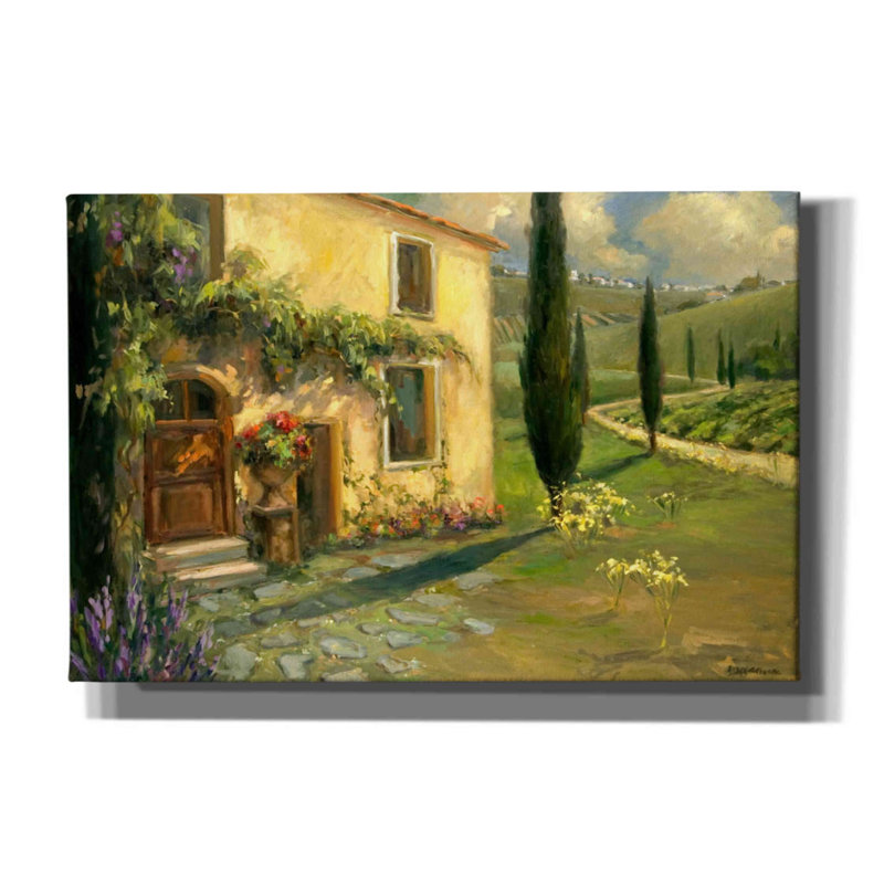 «Tuscan Spring» par Allayn Stevens, art mural sur toile, H 12 po x l 18 po x P 0,75 po