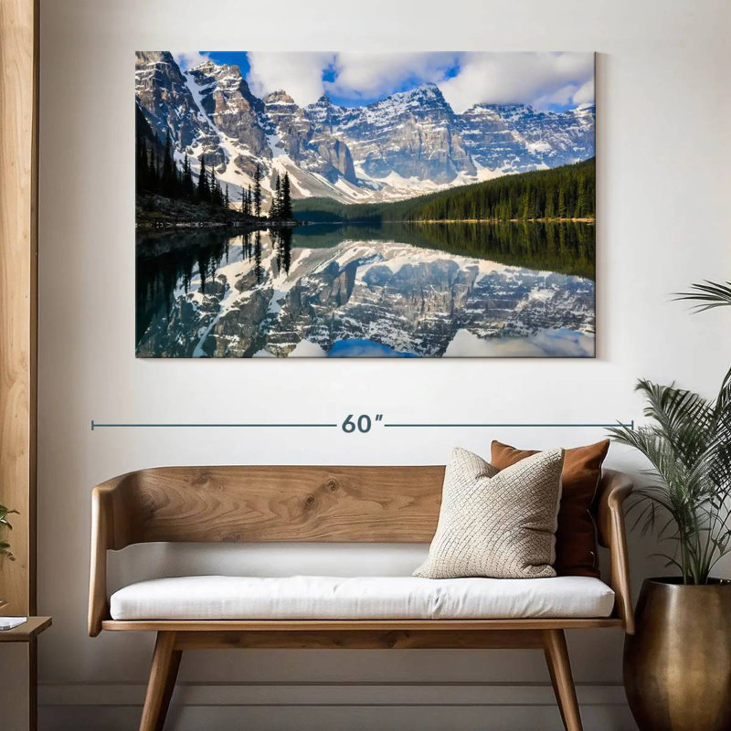 Vue spectaculaire sur le lac Moraine d'Alvord, H 34 po x l 51 po