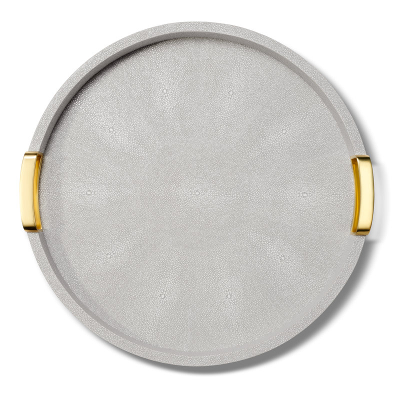 Grand plateau de service Carina Shagreen, H 1,8 po x l 16,3 po x P 16,3 po, Colombe