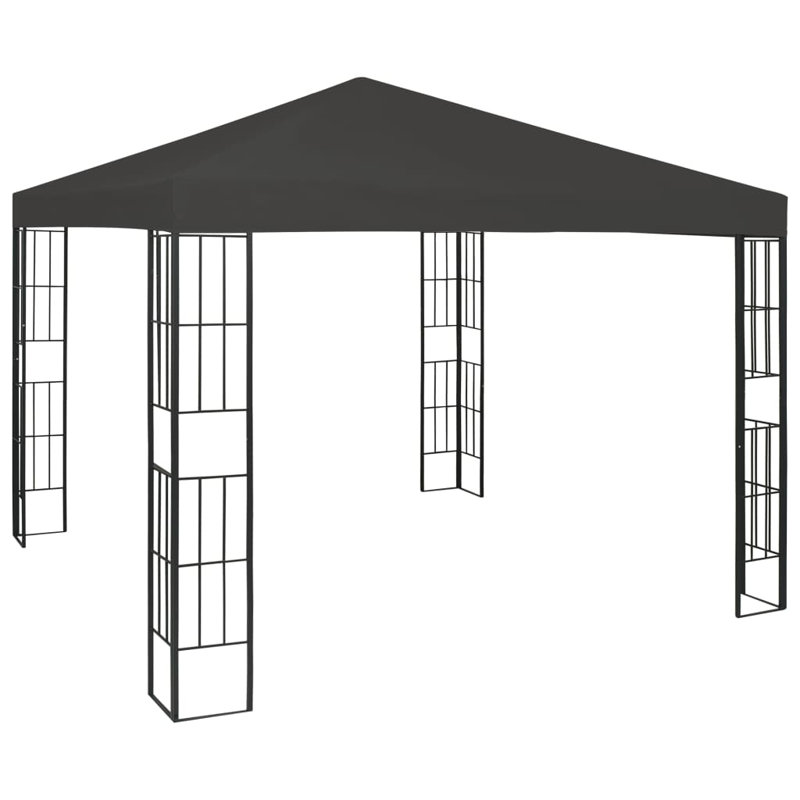 Meribelle 3m x 3m Steel Patio Gazebo, Anthracite