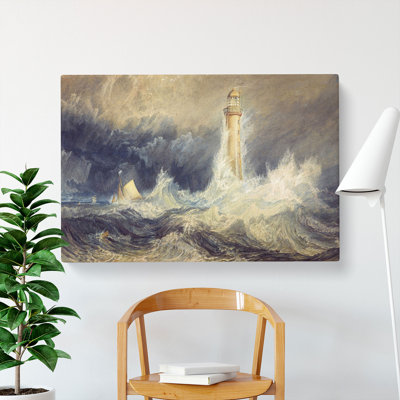 Bell Rock Lighthouse by Joseph Mallord William Turner - Wrapped Canvas Painting