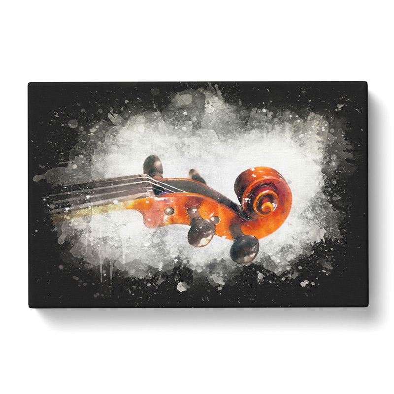 The Scroll Of A Violin - Wrapped Canvas Print, 50cm H x 76cm W x 3cm D