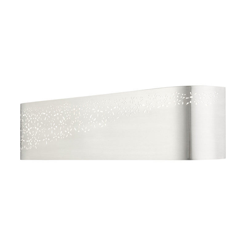 Bevil Steel Flush Mounted Sconce, Brushed Nickel