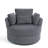 Niama Upholstered Swivel Lounge Armchair With Pillows-1143717313