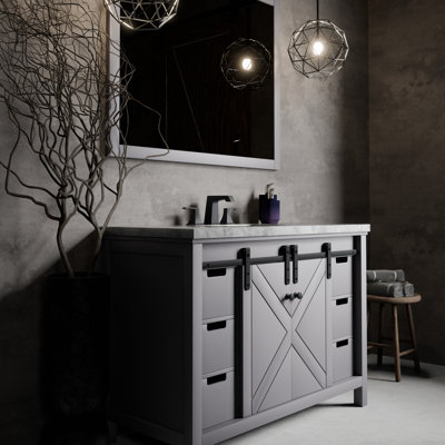 Meuble-lavabo simple l 48 po x P 22 po et miroir 44 po Marsyas