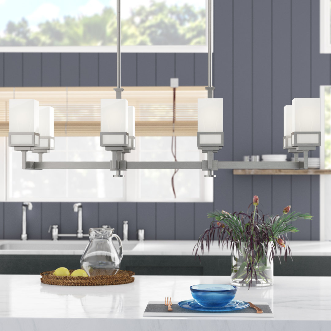 Nailwell 8 - Light Kitchen Island Linear Pendant Ebern Designs 