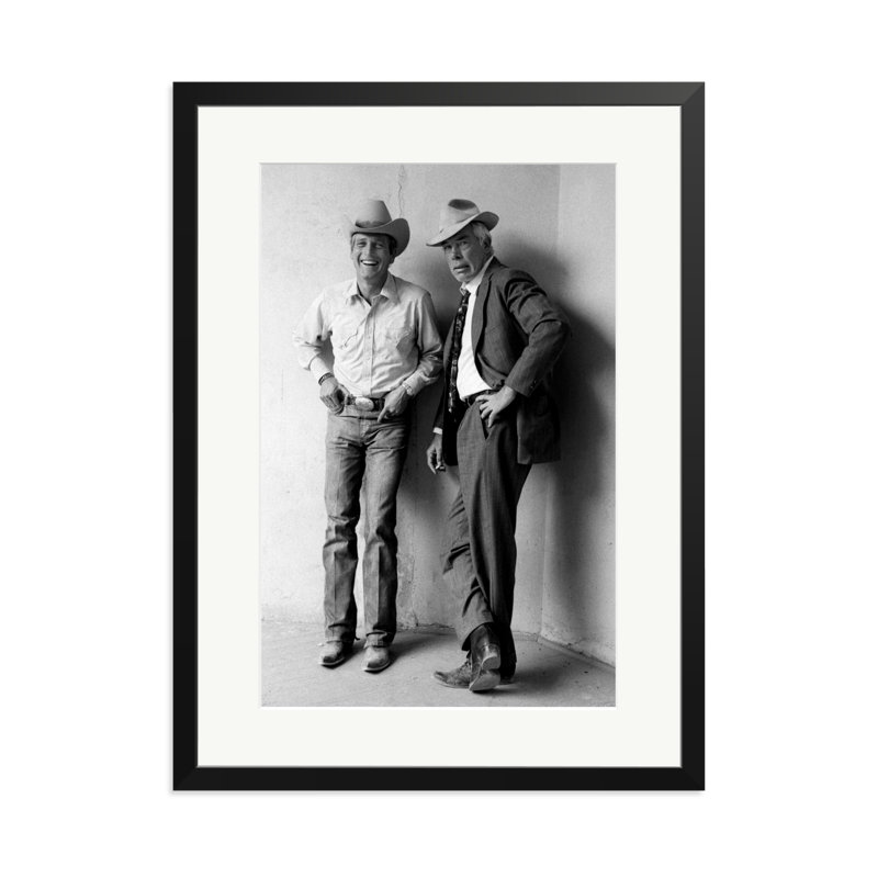 Paul Newman and Lee Marvin, Black, 31" H x 23" W