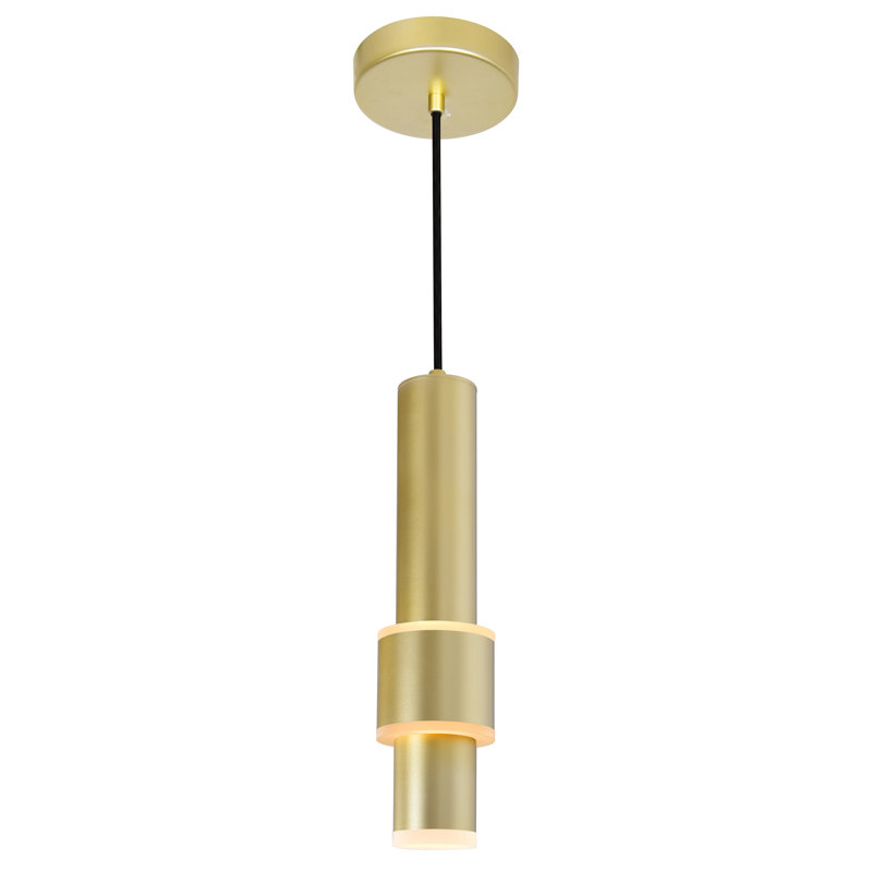 Luminaire suspendu DEL intégré de 5 pouces - Luminaire moderne pour cuisine, îlot, salle à manger, couloir, Or satiné