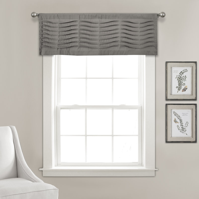  Cantonnière de couleur unie sur mesure 52 po, Gris foncé