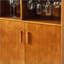 Armoire à liqueurs 31,5 "avec porte-verres à vin, support à vin et tablette réglable