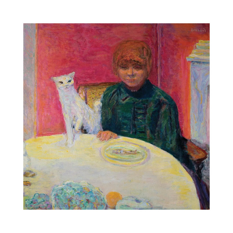 Woman With A Cat, 1912 by Pierre Bonnard - Wrapped Canvas Gallery-Wrapped Canvas Giclée, 30.48 cm H x 30.48 cm W