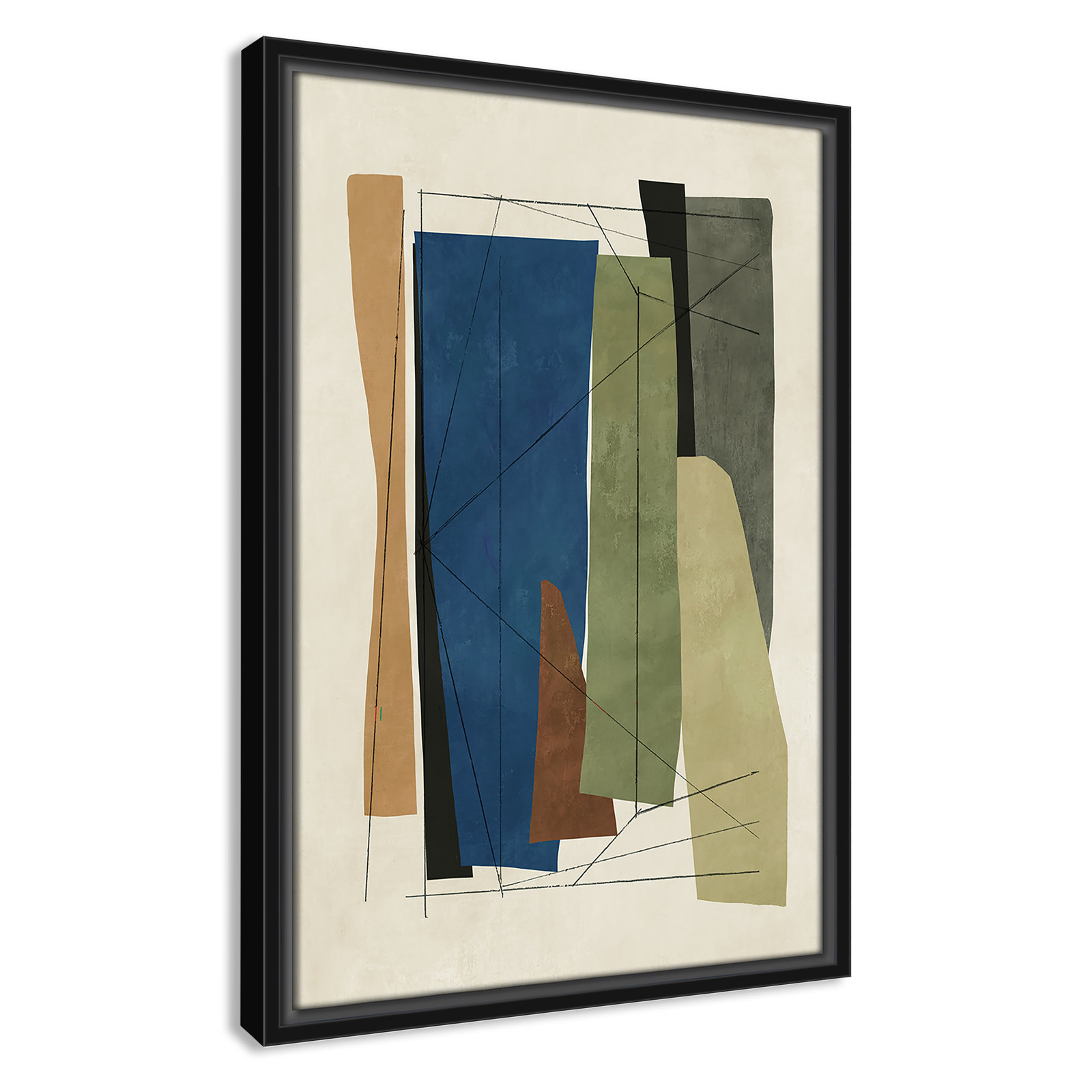 Beckton "Sync I" Print by Tom Reeves, 19.5" H x 13.5" W x 2" D, Black Framed