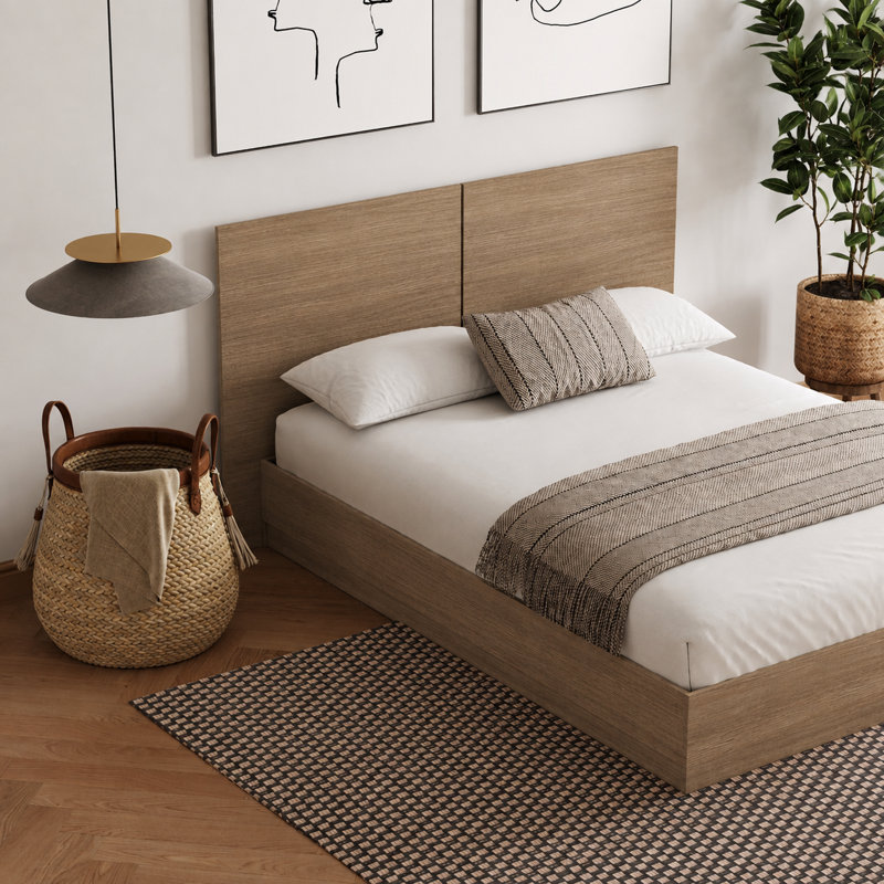 Lit plateforme Jodeen, Brun, Grand