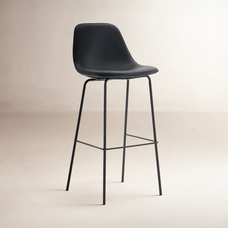 Hauteur de comptoir moderne Kavi avec coussin rembourré et pieds en métal, Tabouret de bar (siège d'une hauteur de 30 po)