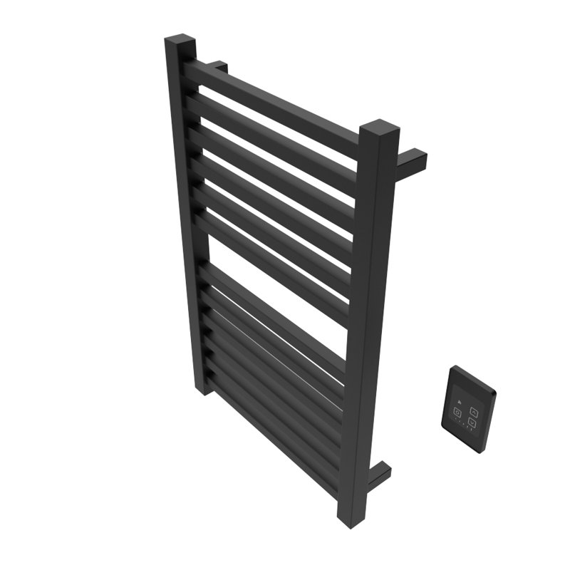 Chauffe-serviettes électrique mural Quadro, Noir mat