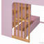 Lit mezzanine surélevé avec tablettes de rangement, tiroir et échelle-1532652188-1532652189