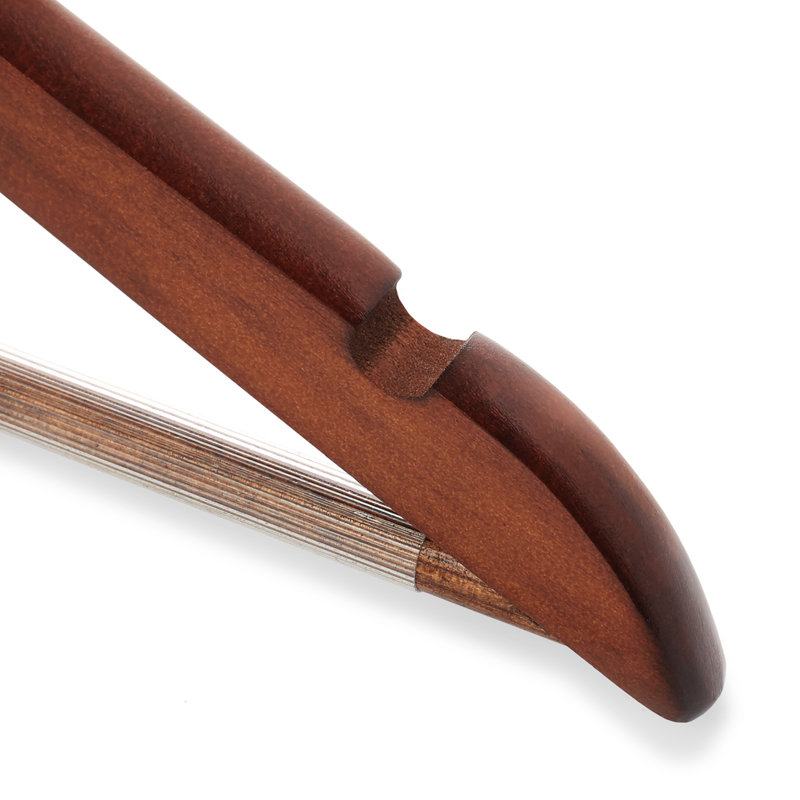 Solid Wood Non-Slip Standard Hanger for Suit/Coat, Walnut
