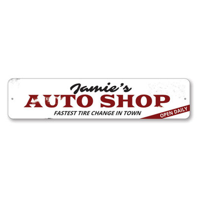 Enseigne personnalisée en aluminium Auto Shop