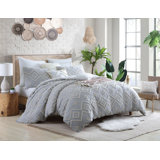 Rukai 100% Cotton Diamond Clip Jacquard 3D Fringe Texture 5-Piece Comforter Set