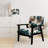 Abstract Pattern With Textures II - Upholstered Modern Velvet Arm Chair-118659413-118659417