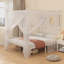 Double (4'6) Steel Four Poster Bed-1150469484