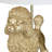 Resin Poodle Dog Table Lamp With Linen Shade-579771155