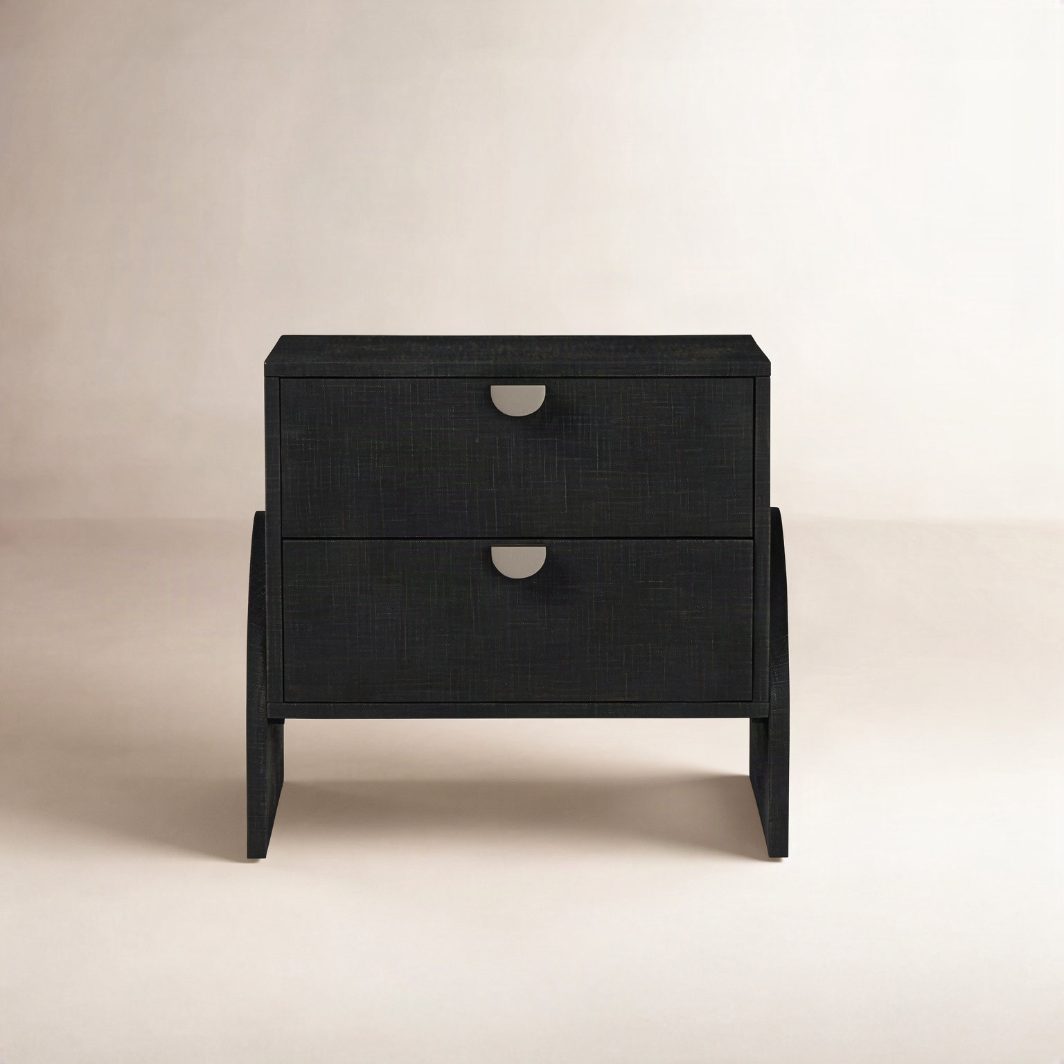 Reyer Linen Nightstand, Ivory Painted Linen