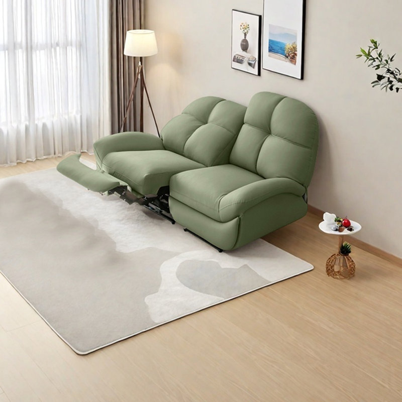 Chaise longue ergonomique en similicuir minimaliste, Vert