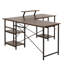 Bureau industriel en L avec tablettes de rangement (sans les chaises de bureau) Techni Mobile